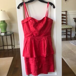BCBG strapless ruffled dress